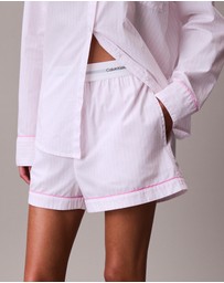 Calvin Klein - Cotton Poplin V Day Poplin Shorts