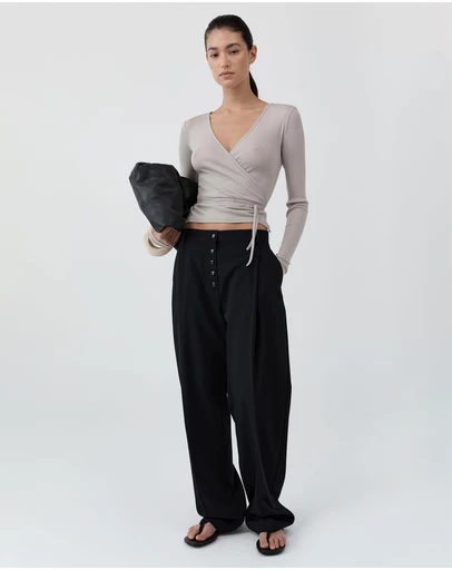 St. Agni - Baby Wool Wrap Top
