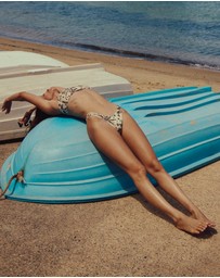 Poolside Paradiso - Zanzibar High Cut Cheeky Bikini Bottom - Marzipan