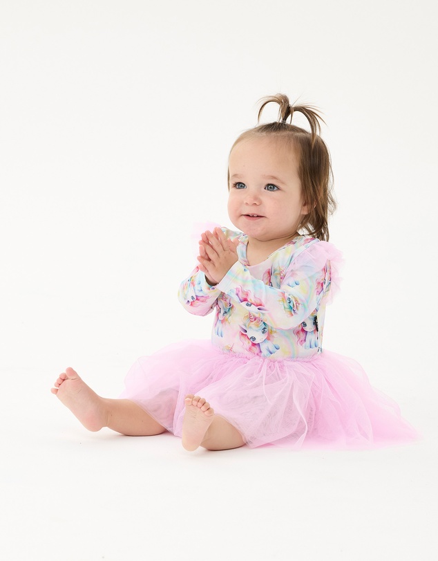 Rock Your Baby - Unicorn Pony Circus Frill Bodysuit Dress