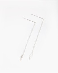 Lovisa - Sterling Silver Faux Feather Thread Through Earrings
