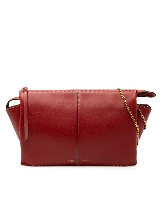 Pre-Loved by Azura Reborn - Pre-Loved Trifold Leather Clutch On Chain