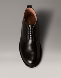 Calvin Klein - Leather Desert Boot Lace-Up Shoes