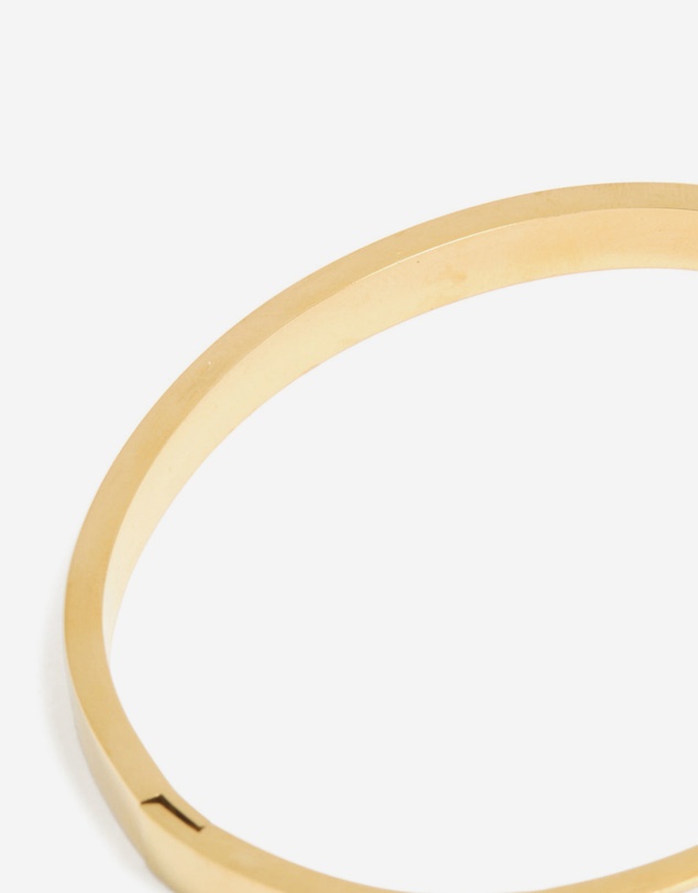 Lovisa - Waterproof Gold Plated Stainless Steel Pearl Inlay Hinge Bangle
