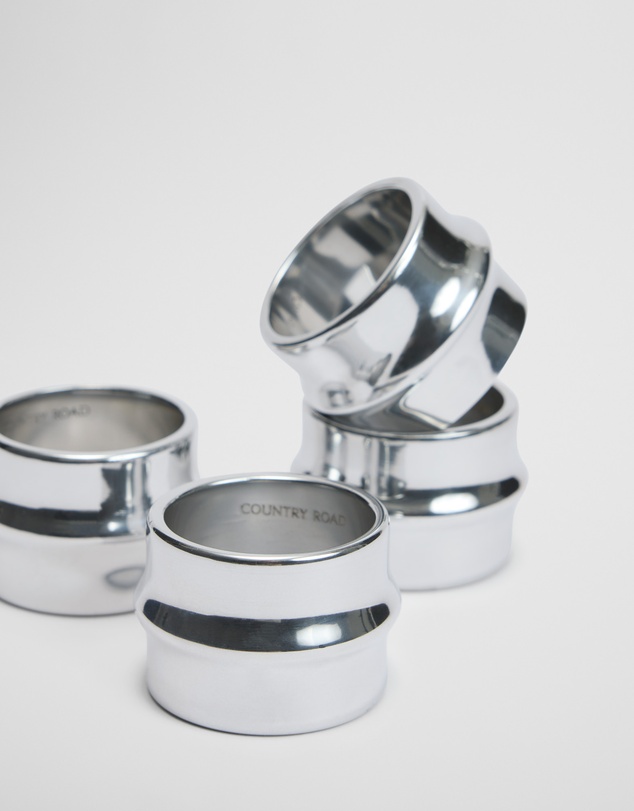 Country Road - Moore Napkin Ring Set Of 4