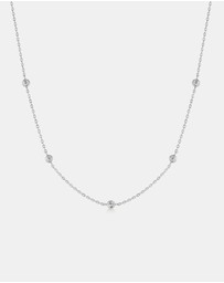 Ania Haie - Ania Haie Silver Classic Bezel-Set Station Necklace