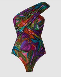 Magicsuit - Cactus Flower Goddess One Shoulder Tummy Control Swimsuit