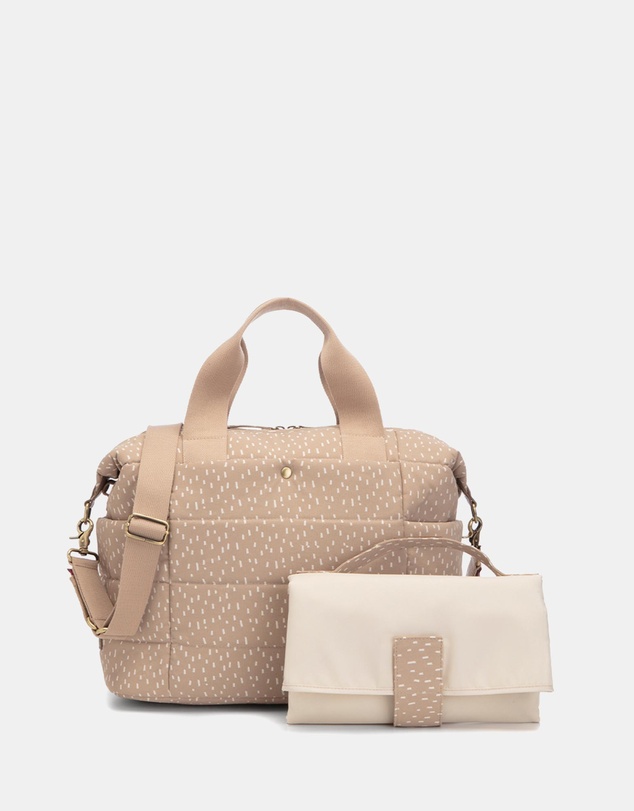 Storksak - Organic Tote Rain Drop Nappy Bag