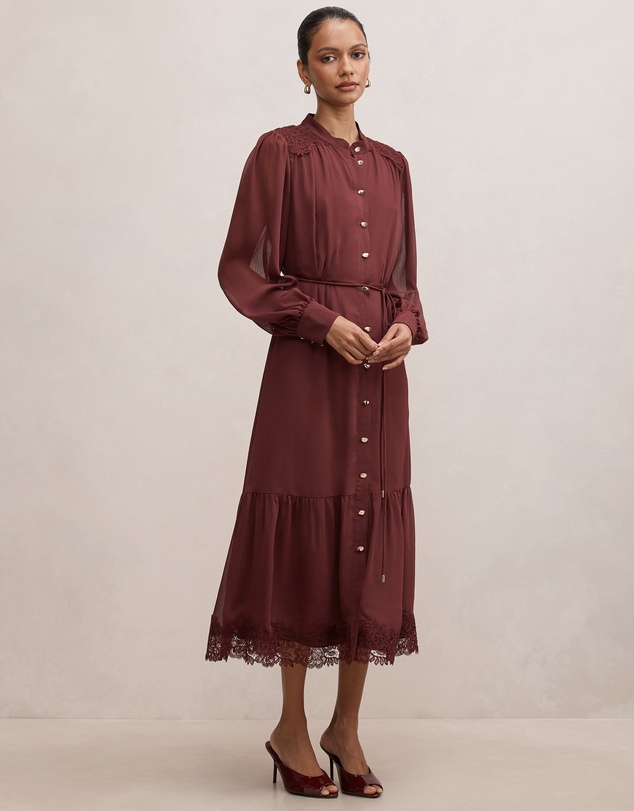 Forever New Petite - Hallie Petite Lace Midi Dress