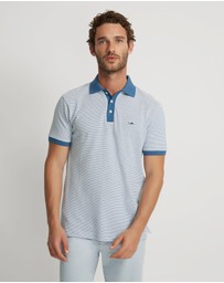 Oxford - Mack Striped Organic Cotton Polo