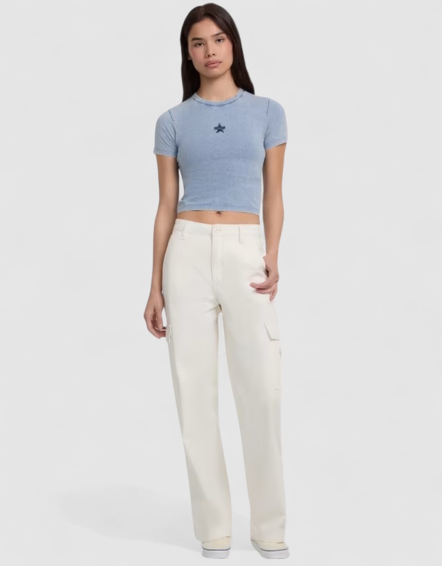 GUESS Jeans - GUESS JEANS Crew Neck Star Crop T-Shirt