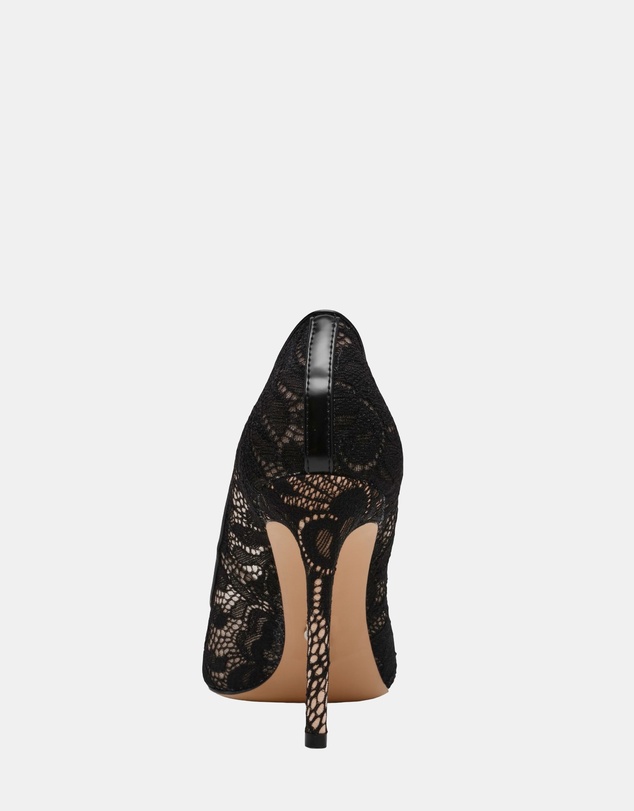 Steve Madden - Thrive-LM Black Lace Heels