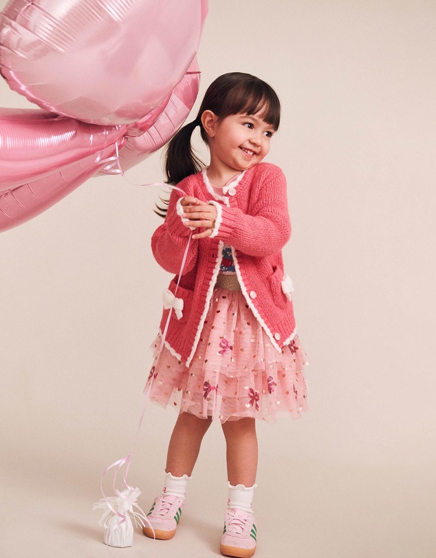 Huxbaby - Sequin Bow Tiered Tulle Skirt - Babies-Kids