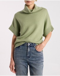 David Lawrence - Roll Neck Gilet Top