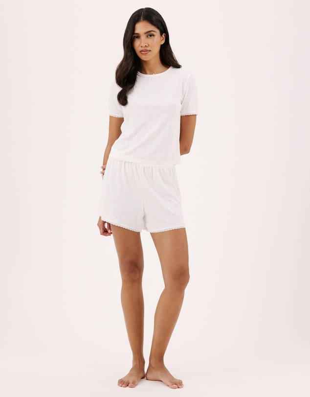 Atmos&Here - Nora Pointelle T-Shirt Shorts Set