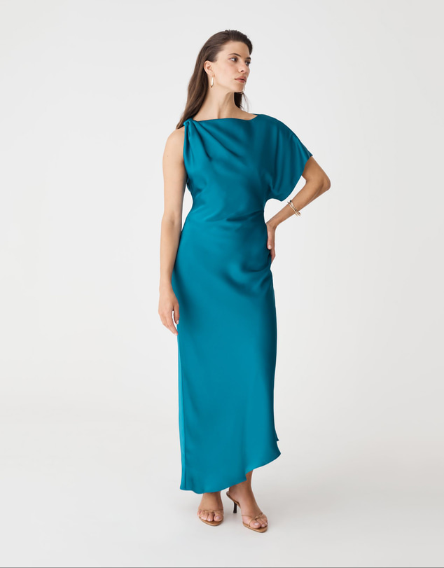 Forcast - Aurelia Asymmetric Satin Dress