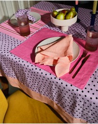 Mosey Me - Raspberry Stripe Placemat Set