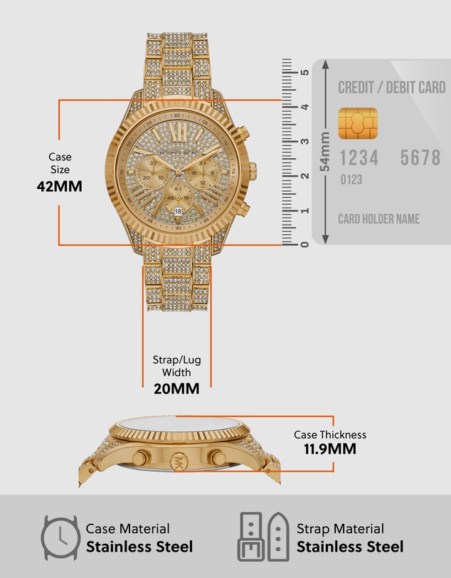 Michael Kors - Lexington Gold Chronograph Watch
