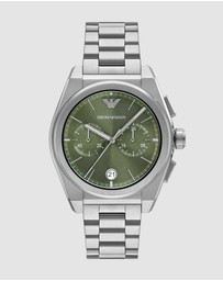 Emporio Armani - Silver Tone Chronograph Watch