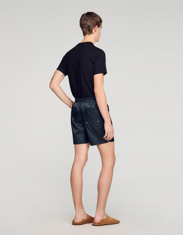Sandro - Squarecross Jacquard Mdc Swim Shorts