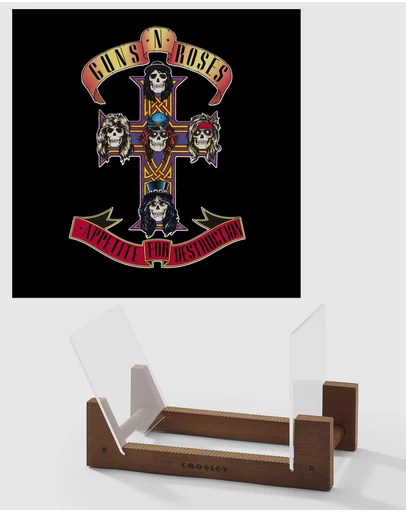 Universal Music - Guns & Roses Appetite For Destruction - Vinyl Album & Crosley Record Storage Display Stand