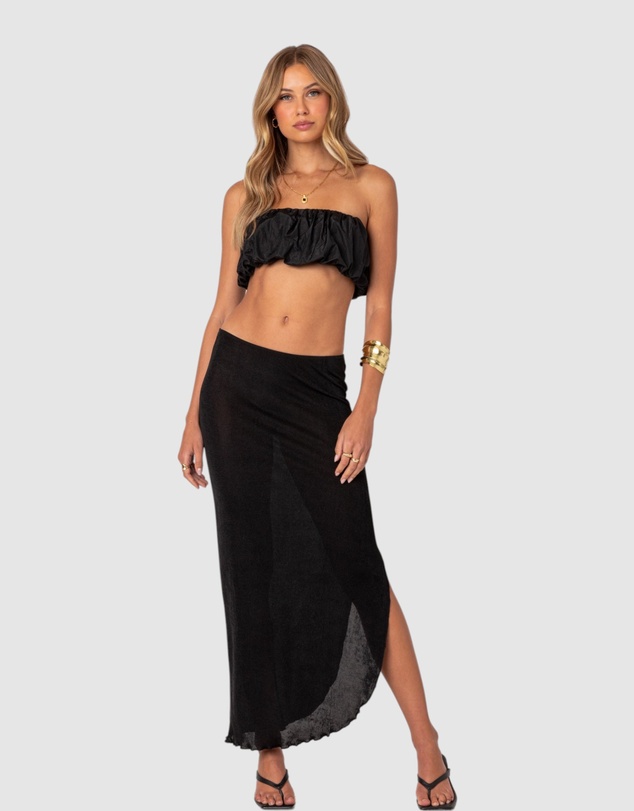 EDIKTED - Romi Nylon Bubble Bandeau Top