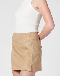 MVN - Faux Suede Mini Skirt