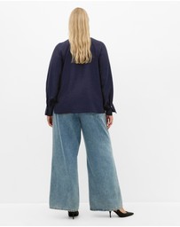 City Chic - Kelsey Neck Tie Top