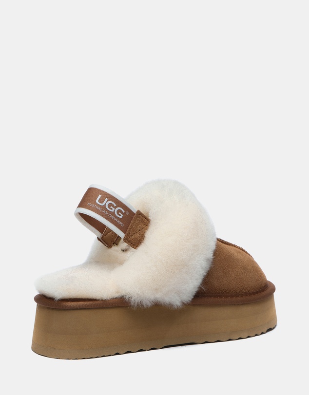 EVERAU - Australian Shepherd Ugg Waffle Platform Cow Suede Upper House Shoes