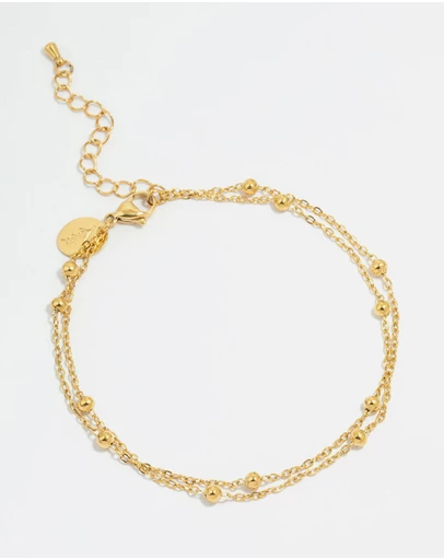 Lovisa - Waterproof Gold Plated Stainless Steel Ball Anklet