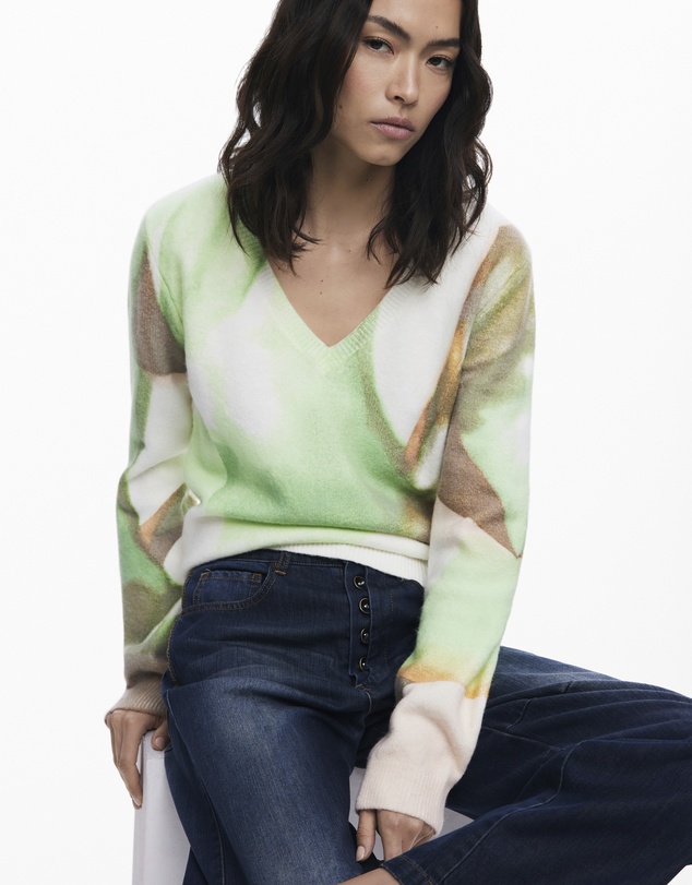 Desigual - Soft V-neck sweater