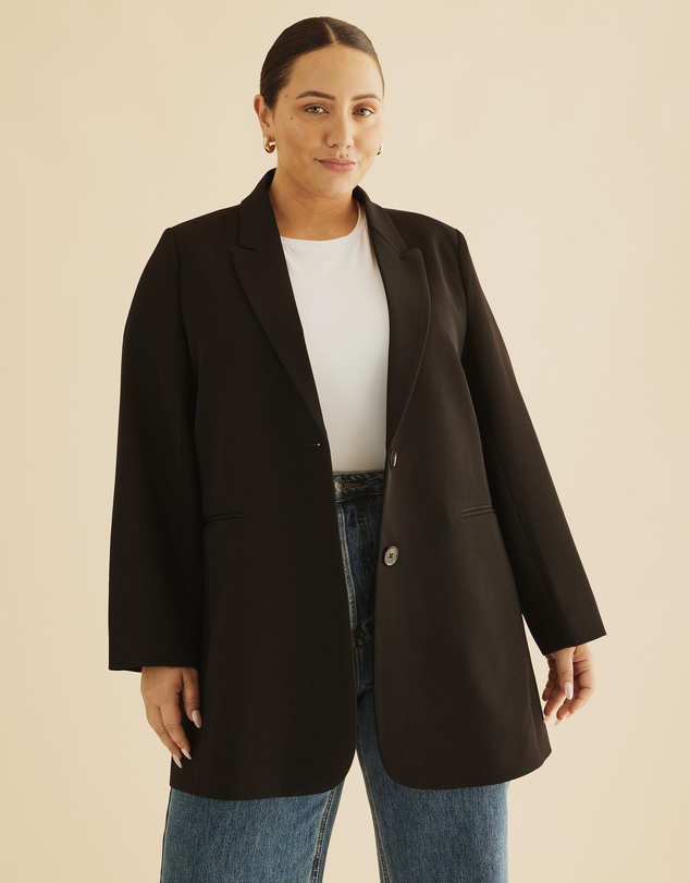 Atmos&Here Curvy - Mika Longline Blazer Coat