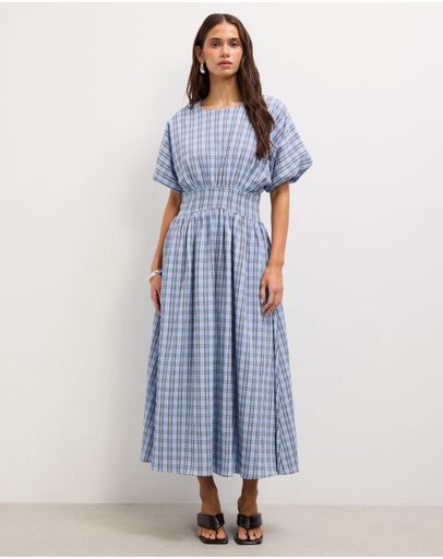 Blue & Brown Check