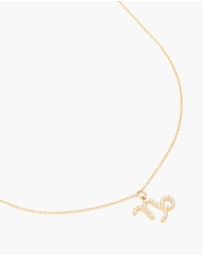 Lovisa - Waterproof Gold Plated Stainless Steel Cubic Zirconia Capricorn Zodiac Sign Necklace