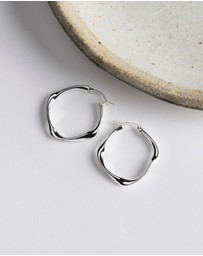Najo - Garden of Eden Silver Hoop Earring