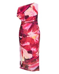 City Chic - Vivid Mesh Print Maxi Dress