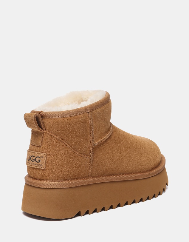 EVERAU - Australian Shepherd Ugg Helia Platform Cow Suede Upper UGG Boots