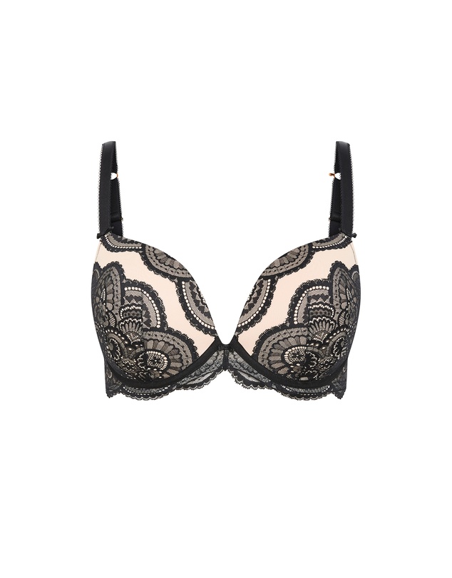 City Chic - Plus size Ophelia Push Up Bra - black