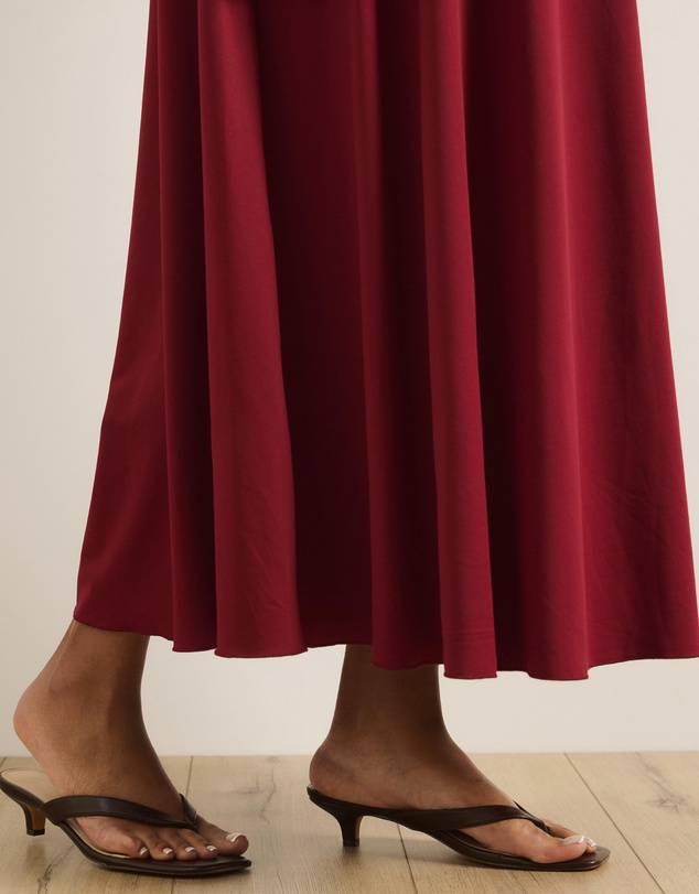 Atmos&Here Curvy - Jersey Maxi Dress With Flutter Sleeves