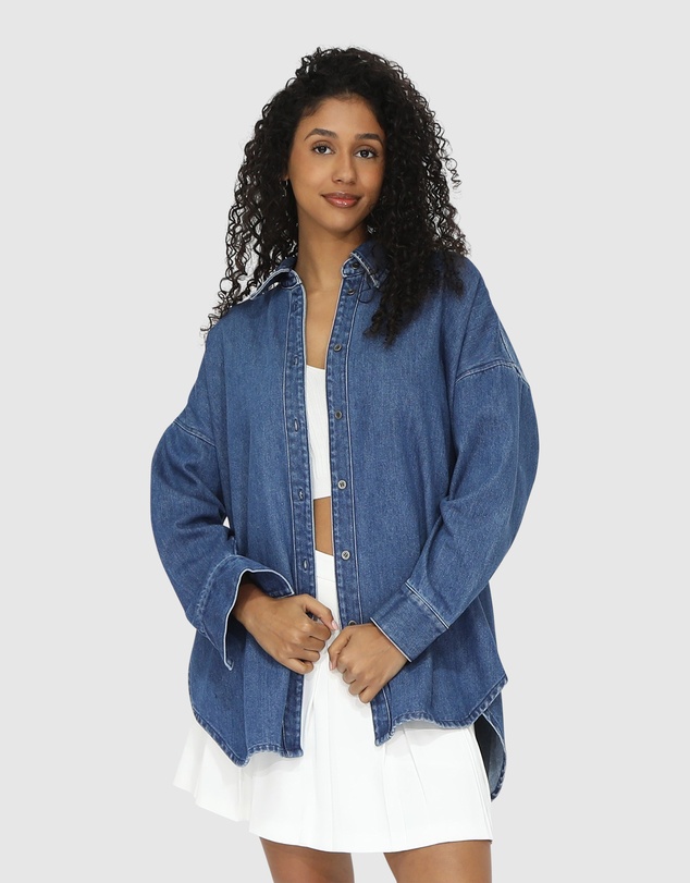 Belle & Bloom - Into Him Oversized Denim Shirt