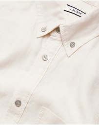 Calibre - Washed Linen Button Down Shirt Cream