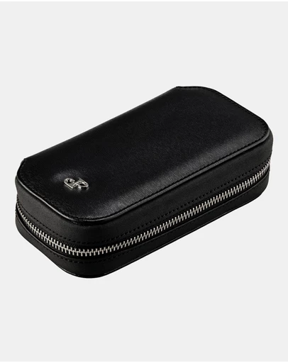 Wolf - Wolf Philipp 2 Piece Watch Zip Case Black