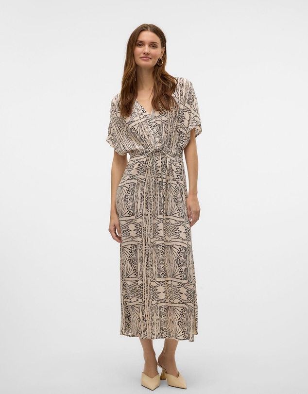 Vero Moda - Menny Sleeved Printed Midi Dress