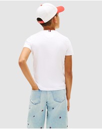 Tommy Hilfiger - Boys Wavy Flag Jersey Crew Neck T-Shirt - Teens