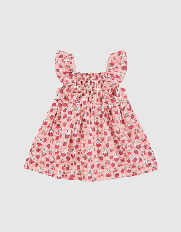 Kynd Baby - Miffy Smock Dress in Berry Check