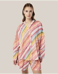 Papinelle - Sophie Stripe Long Sleeve Boxer PJ Set