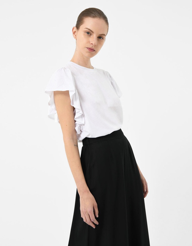 Forcast - Akane Ruffled Jersey Top