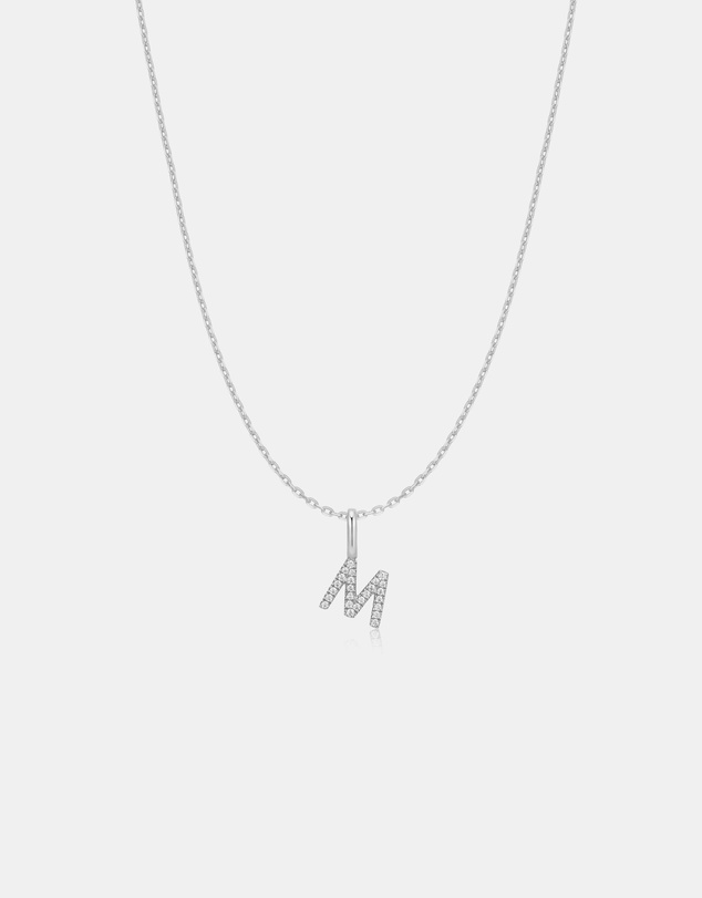 Ania Haie - Ania Haie Silver Letter M Initial Necklace