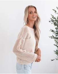 Esther & Co - Pacino Knit Top - Oat