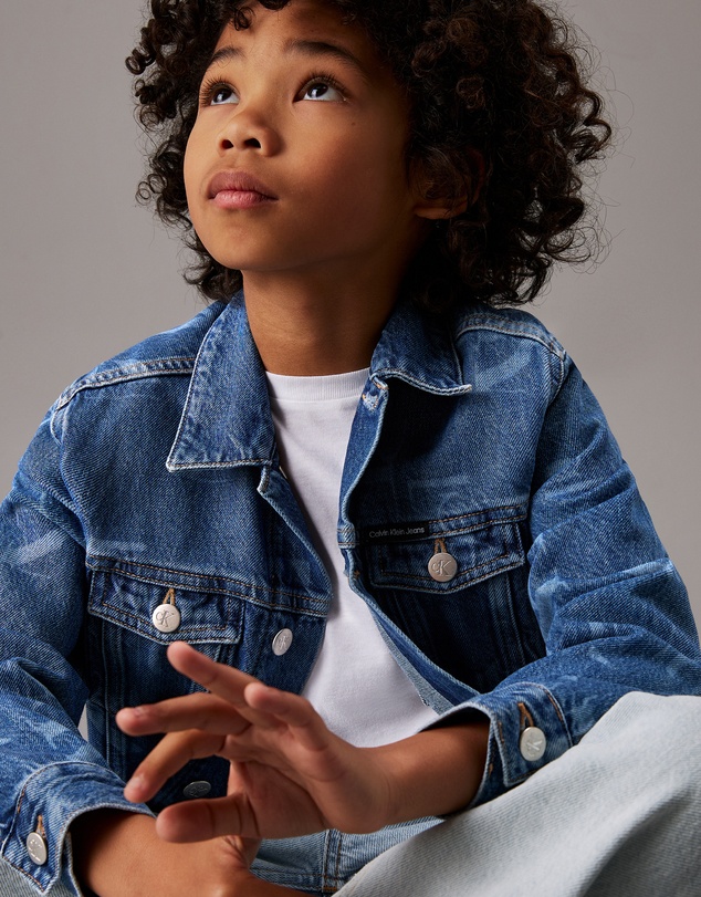 Calvin Klein Jeans - Boys Denim Logo Trucker Jacket